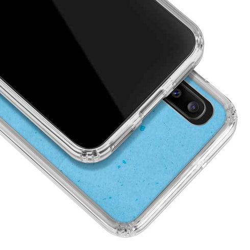 NHL Utah Mammoth Distressed Blue Galaxy A20 Clear Case